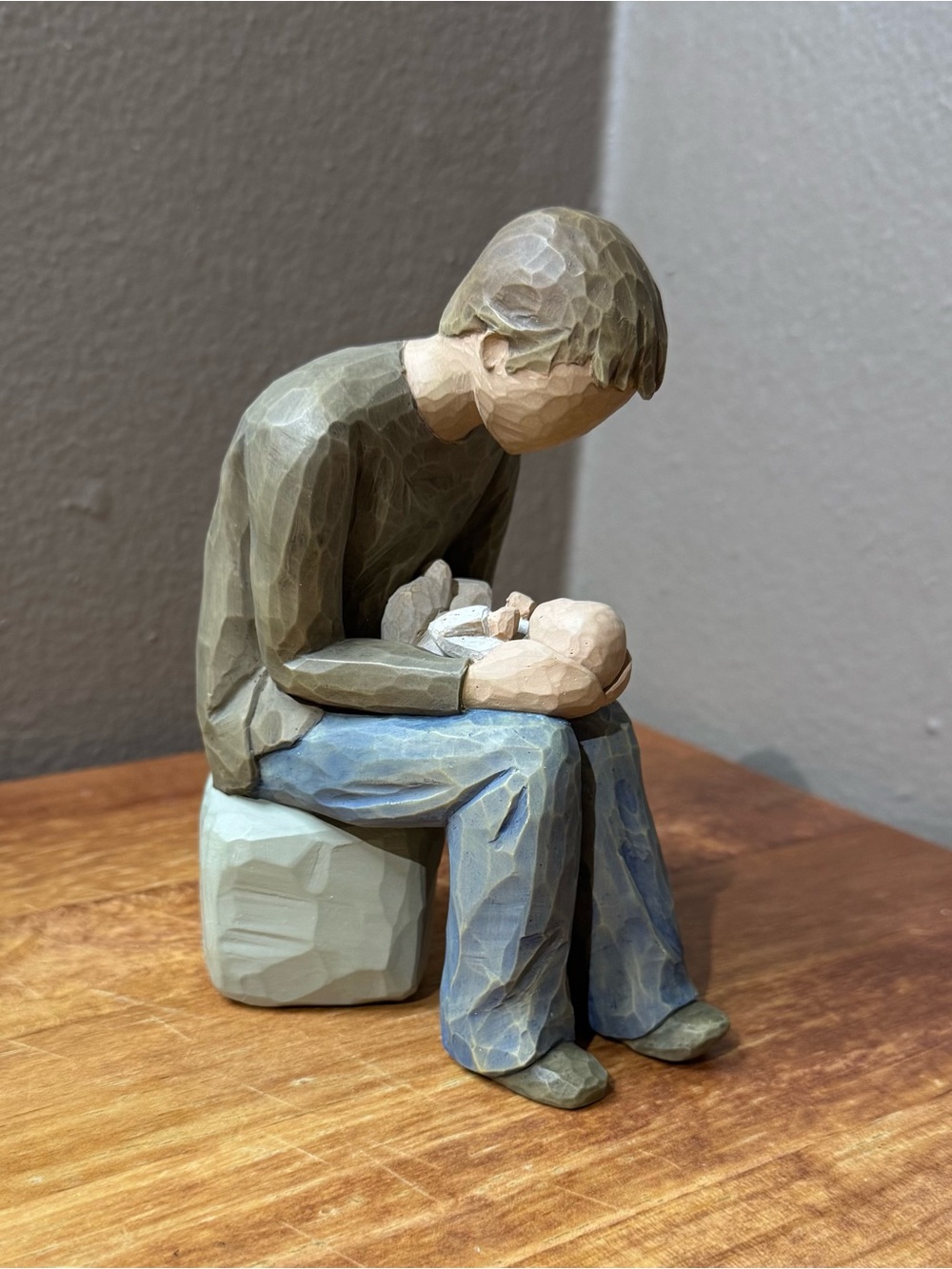 Willow Tree “New Dad” Figurine Father Holding Newborn DEMDACO Susan Lordi 2004
